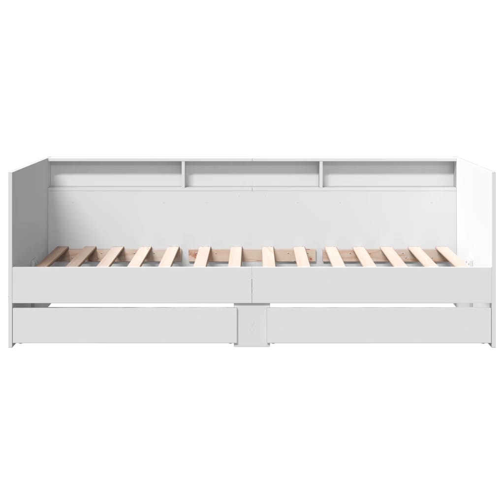 vidaXL Daybed | White | Engineered wood | 100x200 cm