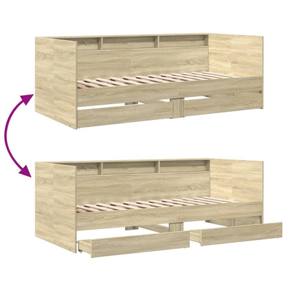 vidaXL Daybed | Sonoma Oak | Engineered Wood | Single