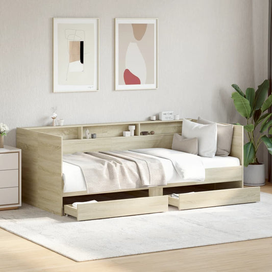vidaXL Daybed | Sonoma Oak | Engineered Wood | Single