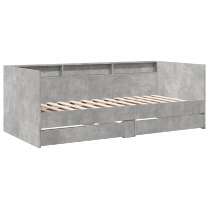 vidaXL Daybed | Concrete Grey | Engineered Wood | Single | Daybed | Rectangular