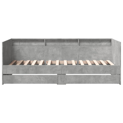 vidaXL Daybed | Concrete Grey | Engineered Wood | Single | Daybed | Rectangular