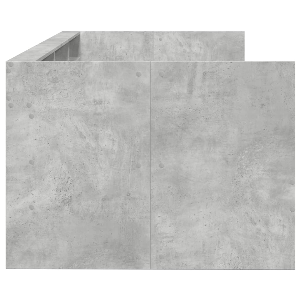 vidaXL Daybed | Concrete Grey | Engineered Wood | Single | Daybed | Rectangular