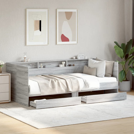 vidaXL Daybed | Grey sonoma | Engineered wood | Single | Daybed | Rectangular