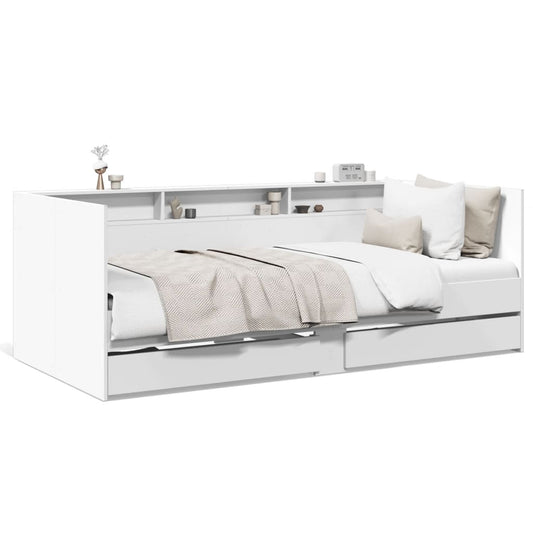 vidaXL Daybed | White | Engineered wood | Standard Single