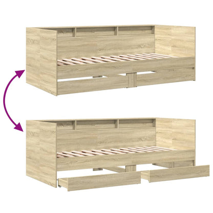 vidaXL Daybed | Sonoma Oak | Engineered Wood | 90 x 200 cm