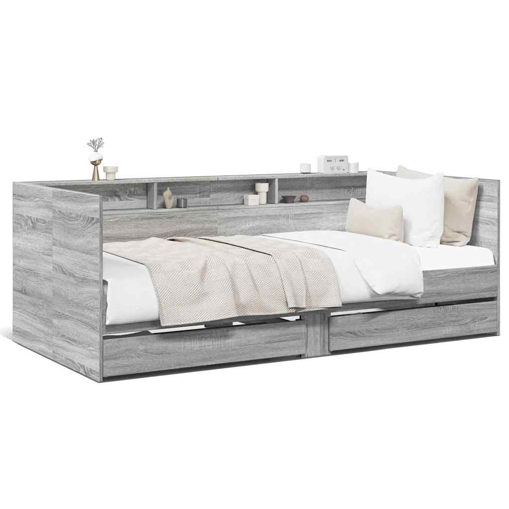 vidaXL Daybed | Grey Sonoma | Engineered wood | Single | Convertible | Daybed
