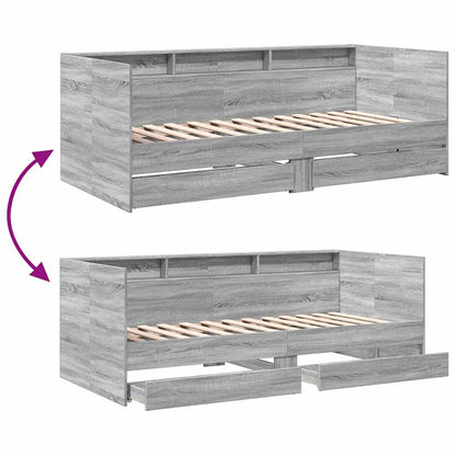 vidaXL Daybed | Grey Sonoma | Engineered wood | Single | Convertible | Daybed