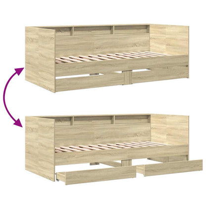vidaXL Daybed | Sonoma Oak | Engineered Wood | 90 x 190 cm | Daybed