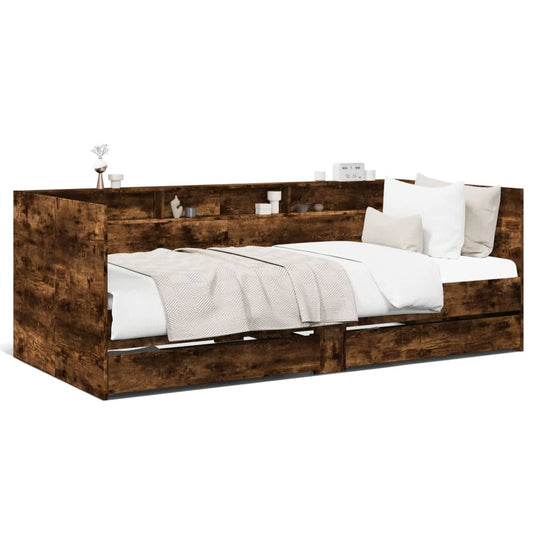 vidaXL Daybed | Smoked Oak | Engineered wood | Single | Convertible to sofa