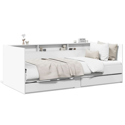 vidaXL Daybed | White | Engineered wood | Small Single | Daybed | Rectangular