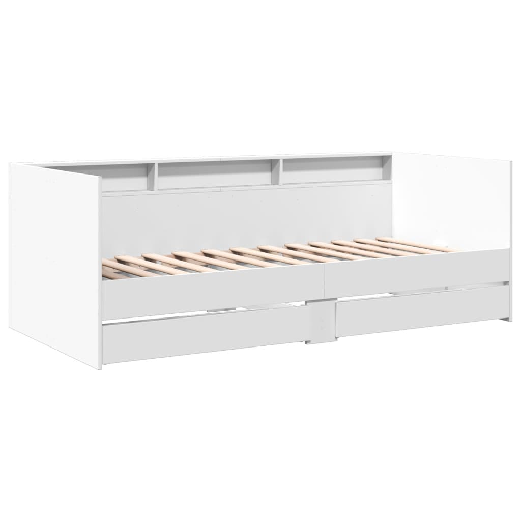 vidaXL Daybed | White | Engineered wood | Small Single | Daybed | Rectangular