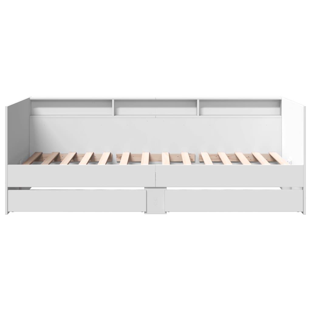 vidaXL Daybed | White | Engineered wood | Small Single | Daybed | Rectangular