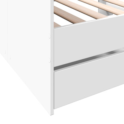 vidaXL Daybed | White | Engineered wood | Small Single | Daybed | Rectangular