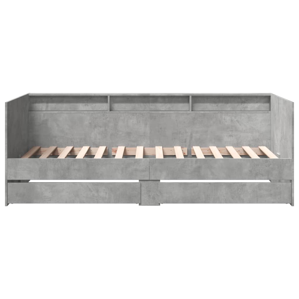 vidaXL Daybed | Concrete Grey | Engineered Wood | Small Single