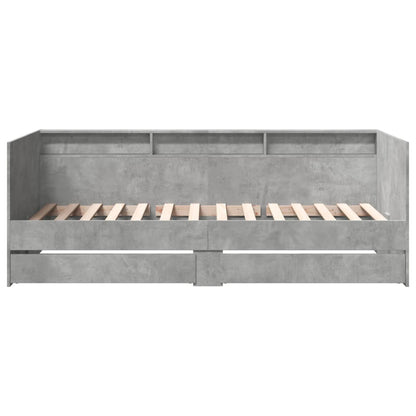 vidaXL Daybed | Concrete Grey | Engineered Wood | Small Single
