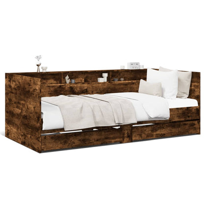 vidaXL Daybed | Smoked Oak | Engineered Wood | Small Single | Daybed
