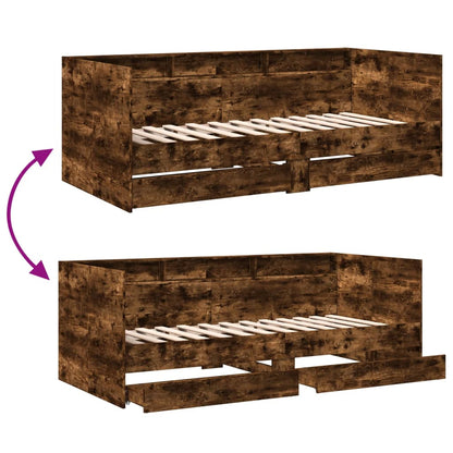 vidaXL Daybed | Smoked Oak | Engineered Wood | Small Single | Daybed