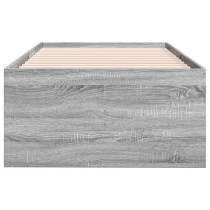 vidaXL Daybed with Drawers without Mattress Grey Sonoma 100x200 cm