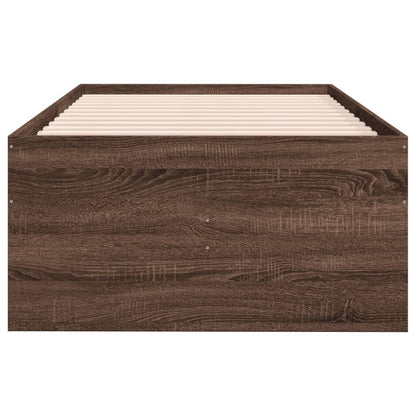 vidaXL Daybed with Drawers without Mattress Brown Oak 100x200 cm
