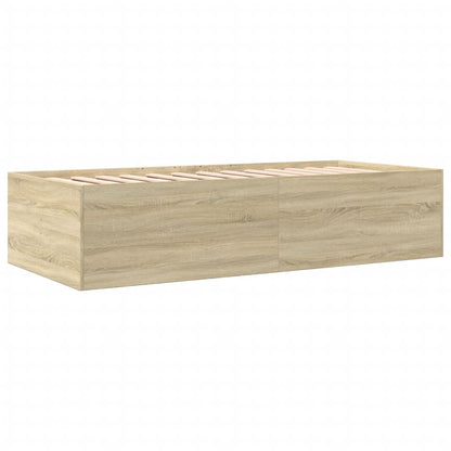 vidaXL Daybed with Drawers without Mattress Sonoma Oak 90x200 cm