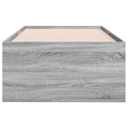 vidaXL Daybed with Drawers without Mattress Grey Sonoma 90x200 cm