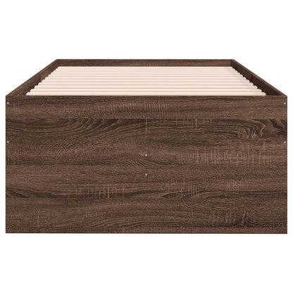 vidaXL Daybed with Drawers without Mattress Brown Oak 90x200 cm