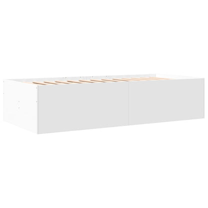 vidaXL Daybed with Drawers without Mattress White 90x190 cm Single