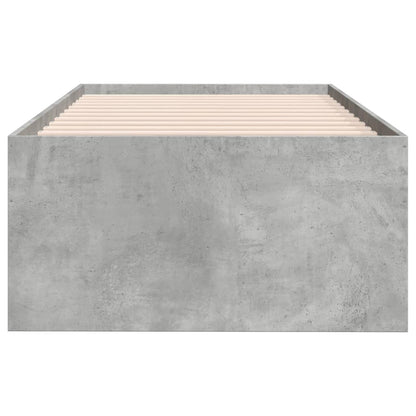 vidaXL Daybed with Drawers without Mattress Concrete Grey 90x190 cm Single