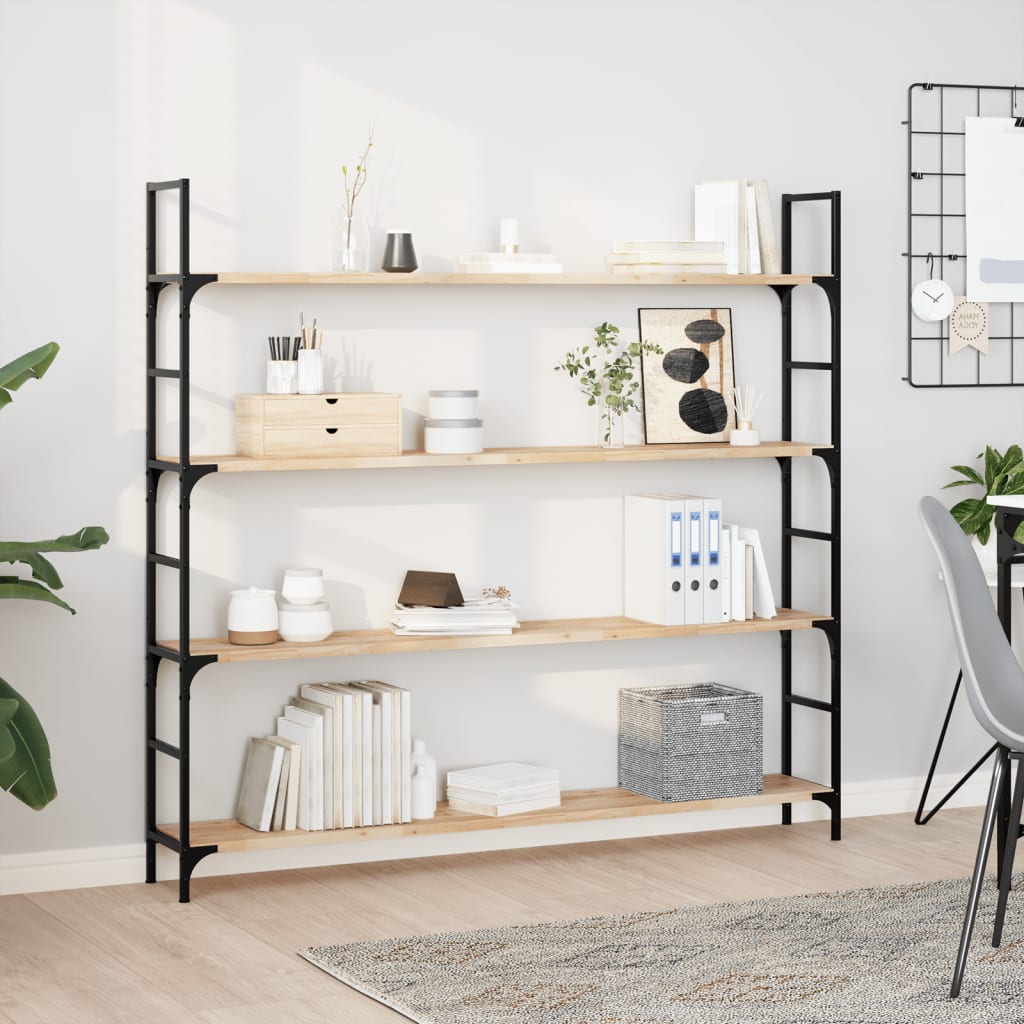 vidaXL Floating Shelf 140x20x2 cm Untreated Solid Wood Acacia
