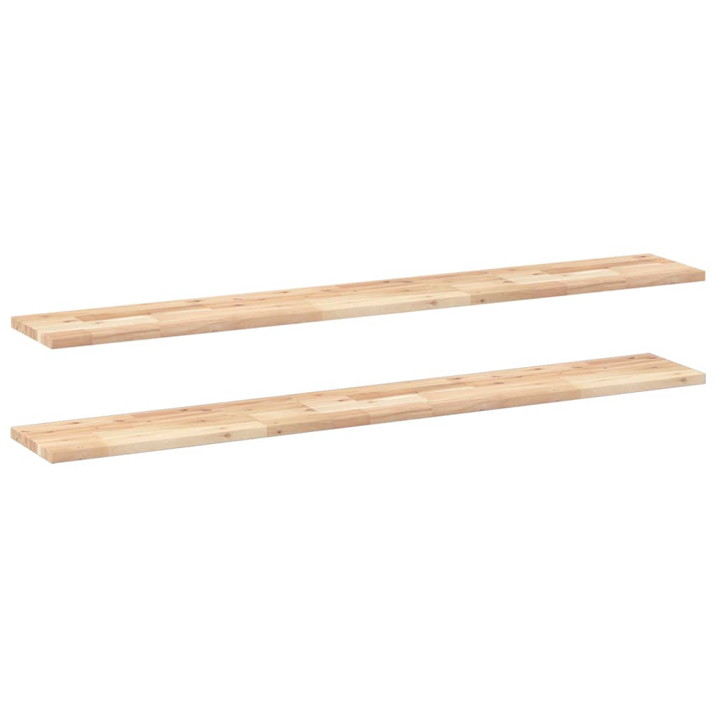 vidaXL Floating Shelves 2 pcs 140x20x2 cm Untreated Solid Wood Acacia