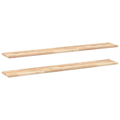 vidaXL Floating Shelves 2 pcs 140x20x2 cm Untreated Solid Wood Acacia