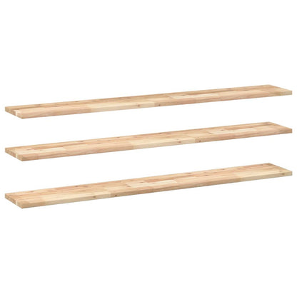 vidaXL Floating Shelves 3 pcs 140x20x2 cm Untreated Solid Wood Acacia