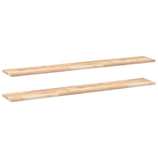 vidaXL Floating Shelves 2 pcs 160x20x2 cm Untreated Solid Wood Acacia