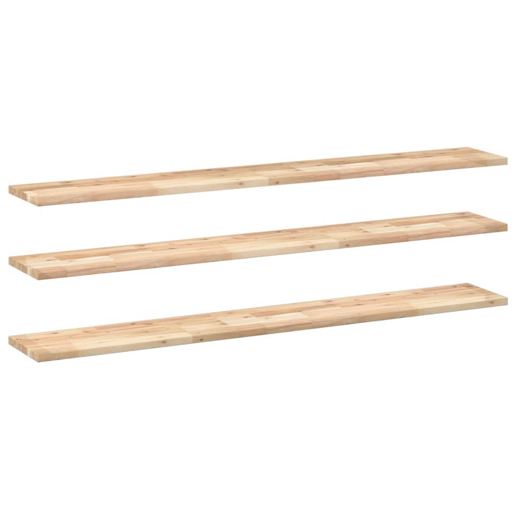 vidaXL Floating Shelves 3 pcs 160x20x2 cm Untreated Solid Wood Acacia