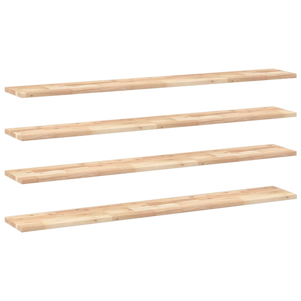 vidaXL Floating Shelves 4 pcs 160x20x2 cm Untreated Solid Wood Acacia