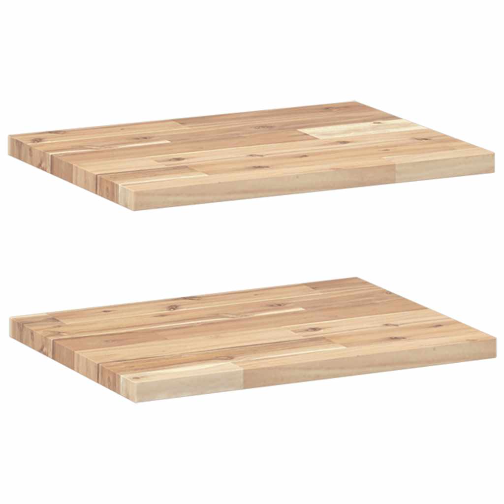 vidaXL Floating Shelves 2 pcs 40x30x2 cm Untreated Solid Wood Acacia