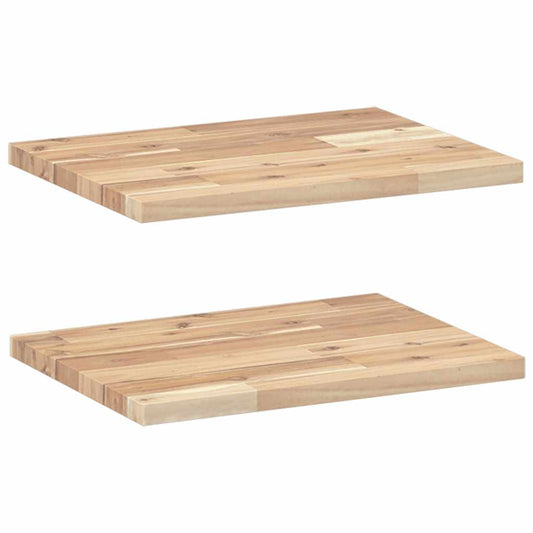vidaXL Floating Shelves 2 pcs 40x30x2 cm Untreated Solid Wood Acacia