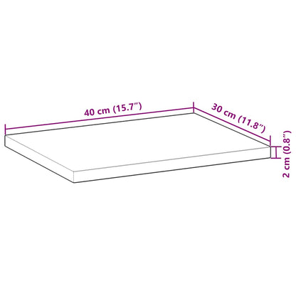 vidaXL Floating Shelves 3 pcs 40x30x2 cm Untreated Solid Wood Acacia
