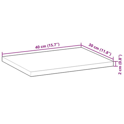 vidaXL Floating Shelves 4 pcs 40x30x2 cm Untreated Solid Wood Acacia