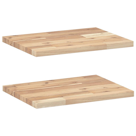 vidaXL Floating Shelves 2 pcs 60x30x2 cm Untreated Solid Wood Acacia