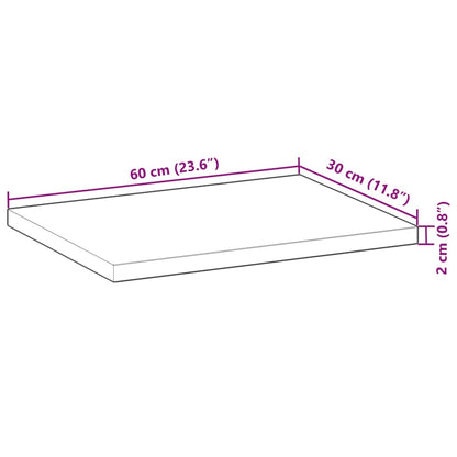vidaXL Floating Shelves 3 pcs 60x30x2 cm Untreated Solid Wood Acacia