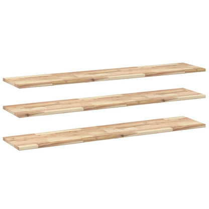 vidaXL Floating Shelves 3 pcs 160x30x2 cm Untreated Solid Wood Acacia