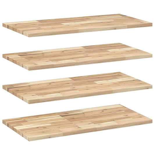 vidaXL Floating Shelves 4 pcs 80x40x2 cm Untreated Solid Wood Acacia