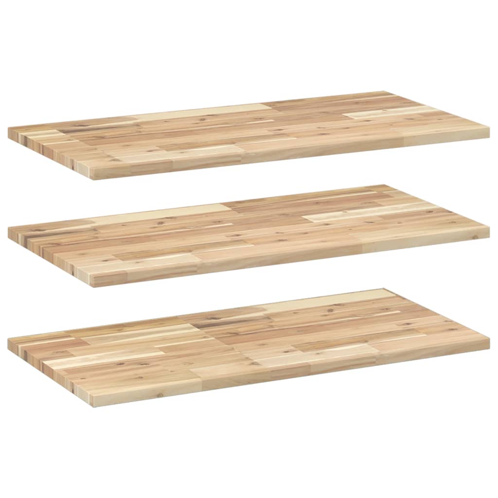 vidaXL Floating Shelves 3 pcs 100x40x2 cm Untreated Solid Wood Acacia