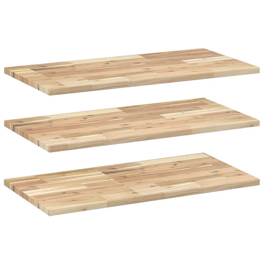 vidaXL Floating Shelves 3 pcs 100x40x2 cm Untreated Solid Wood Acacia