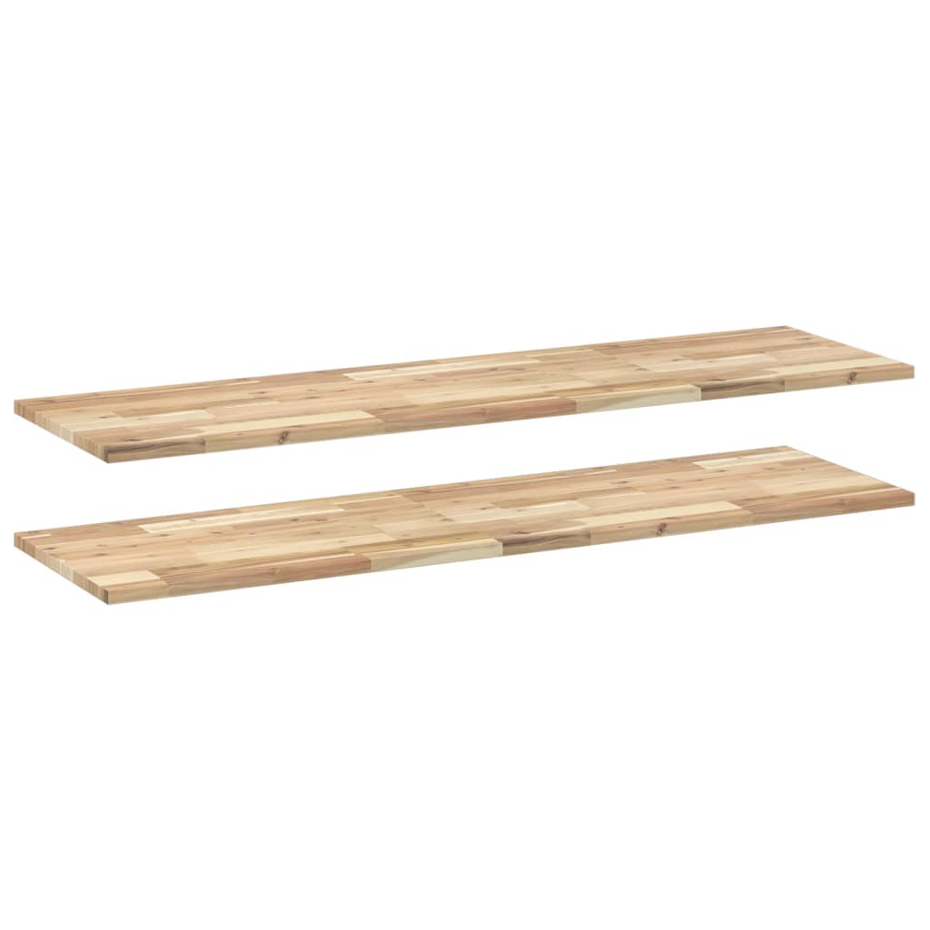 vidaXL Floating Shelves 2 pcs 120x40x2 cm Untreated Solid Wood Acacia