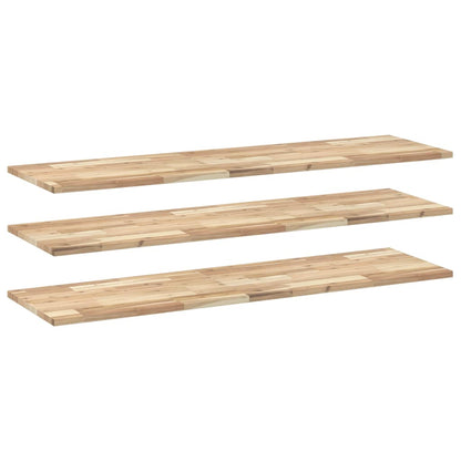 vidaXL Floating Shelves 3 pcs 140x40x2 cm Untreated Solid Wood Acacia