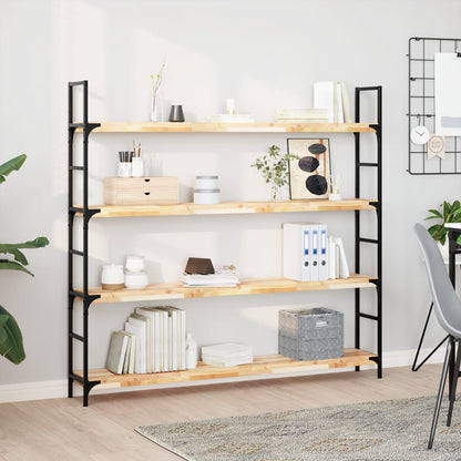 vidaXL Floating Shelf 120x20x4 cm Untreated Solid Wood Acacia