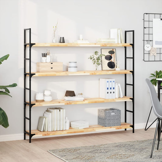vidaXL Floating Shelf 120x20x4 cm Untreated Solid Wood Acacia