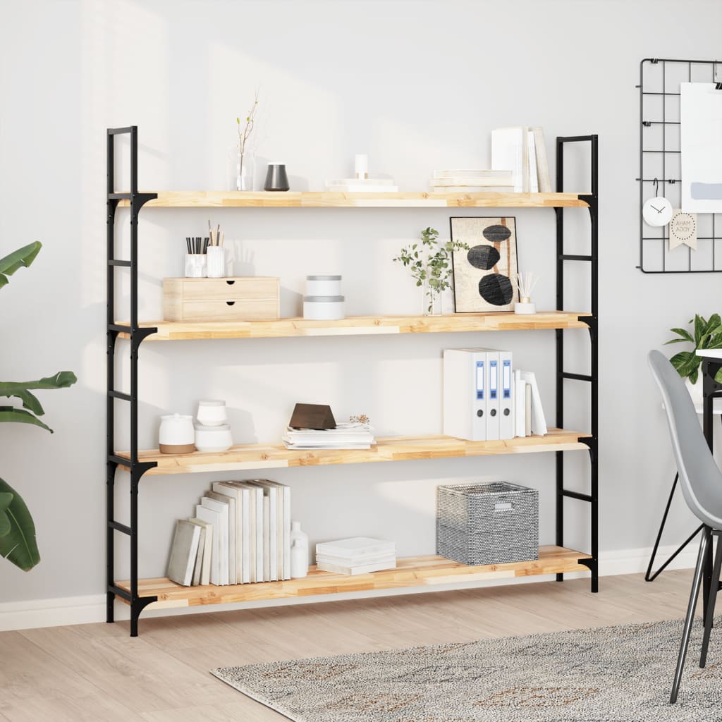 vidaXL Floating Shelf 160x20x4 cm Untreated Solid Wood Acacia